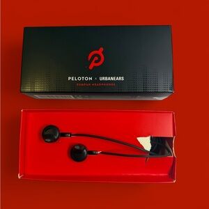 Peloton x Urbanears Sumpan In-Ear Headphones Black Workout Earbuds NewInBox